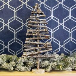 St Helens 44cm White Light Up Birch Wood Christmas Tree - Size: 8 x 21 x 44cm - Wilko - thumbnail 6