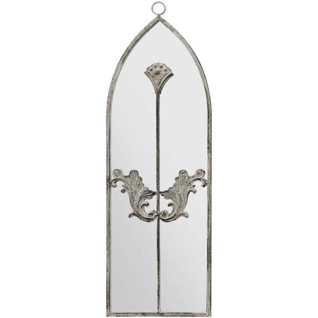 The Arcus Concrete Colour Arched Wall Mirror 60 x 20cm - Grey - MirrorOutlet - Wilko - image 1