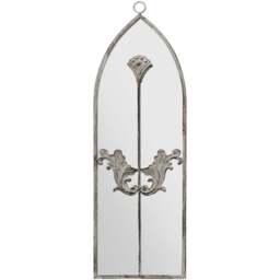 The Arcus Concrete Colour Arched Wall Mirror 60 x 20cm - Grey - MirrorOutlet - Wilko