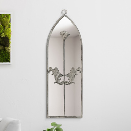 The Arcus Concrete Colour Arched Wall Mirror 60 x 20cm - Grey - MirrorOutlet - Wilko - thumbnail 4