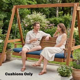 Outsunny Blue Memory Foam Sun Lounger Cushion with Ties - Size: 13 x 198 x 65cm - Wilko - thumbnail 4