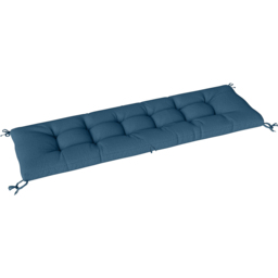 Outsunny Blue Memory Foam Sun Lounger Cushion with Ties - Size: 13 x 198 x 65cm - Wilko