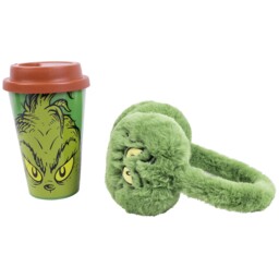The Grinch Green Ear Muffs & Travel Mug Gift Set - Size: 20 x 20 x 10 g - Wilko - thumbnail 3