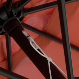 Outsunny Wine Red Crank and Tilt Parasol with Ruffles 2.66m - Size: 3m - Wilko - thumbnail 4