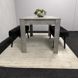Portland 2 Seater Velvet Wooden Dining Bench Set and Black - Multi - Wilko - thumbnail 3