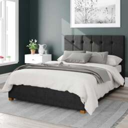 Aspire Hepburn Double Ebony Malham Weave Ottoman Bed - Brown - Aspire Beds - Wilko