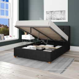 Aspire Hepburn Double Ebony Malham Weave Ottoman Bed - Brown - Aspire Beds - Wilko - thumbnail 3