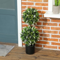 Portland White Lavender Flower Artificial Plant in Pot 2 Pack - Size: 70 x 25 x 25cm - Wilko - thumbnail 4