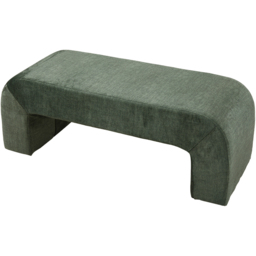 Living and Home Green Textured Velveteen Arch-Shaped Bench - Size: 42.5 x 118 x 46cm - Cream - Wilko - thumbnail 3