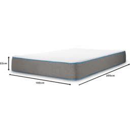 Starlight Beds European King Size Bubble Hybrid Memory Foam Layer Spring Mattress - Grey - Wilko - thumbnail 7