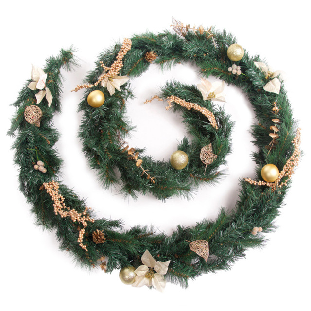 Best Artificial Gold Christmas Garland 370cm - Wilko - image 1