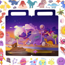 Walplus Lost in Space Double Sided Reusable Foam Window Sticker 103 Piece - Size: 0.3 x 30 x 55cm - Multi - Wilko - thumbnail 5