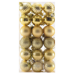 Living and Home Gold Bauble 36 Pack - Wilko