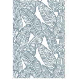 Leaf Reversible Outdoor Rug - Blue - Wilko - thumbnail 1