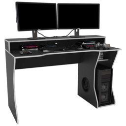 Enzo Gaming Computer Desk Black and White - Size: 59 x 130 x 92cm - Birlea - Wilko - thumbnail 4