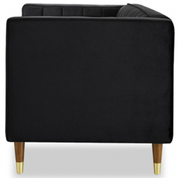Home Detail Thomas 2 Seater Black Velvet Sofa - Wilko - thumbnail 6