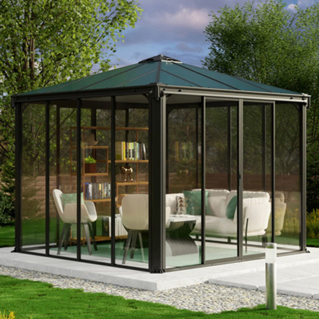 Palram Canopia Ledro 3000 Grey Square Gazebo - Size: 276 x 295 x 295cm - Wilko - image 1