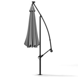 Living and Home Grey LED Cantilever Parasol with Cross Base and Fillable Base 3m - Size: 260 x 300 x 300cm - Wilko - thumbnail 5