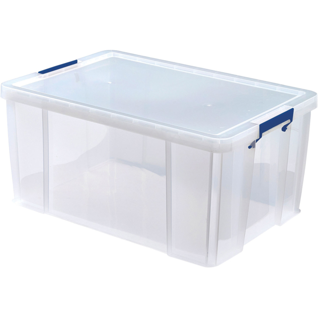 Fellowes Prostore 70L Storage Box with Lid - Size: 45 x 66 x 32cm - Clear - Wilko - image 1