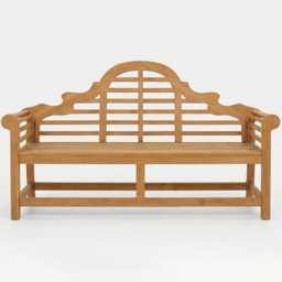 Royalcraft Ciara 3 Seater Curved Lattice Backrest Acacia Wood Garden Bench - Natural - Wilko - thumbnail 4