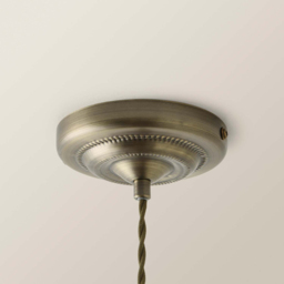 ValueLights Holborn Cream Scallop Metal Shade Brushed Gold Pendant Light with Bulb - Size: 117 x 34.5 x 34.5cm - Wilko - thumbnail 4