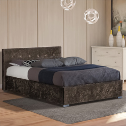 Brooklyn Single Brown Crushed Velvet Gaslift Ottoman Storage Bed - Wilko - thumbnail 1