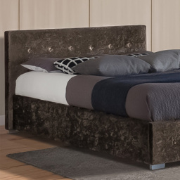 Brooklyn Single Brown Crushed Velvet Gaslift Ottoman Storage Bed - Wilko - thumbnail 3