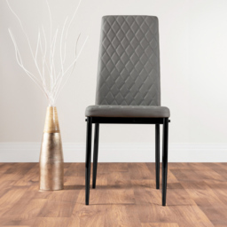 Furniturebox Arona Valera Concrete Effect 4 Seater Round Dining Set Grey - Wilko - thumbnail 4