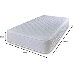 Extreme Comfort Cooltouch Shorty Size Diamond White Foam Free Open Coil Spring Mattress - eXtreme comfort ltd - Wilko - thumbnail 5