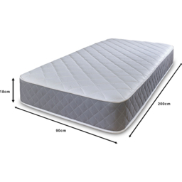 Extreme Comfort Cooltouch European Single Diamond Grey Foam Free Open Coil Spring Mattress - eXtreme comfort ltd - Wilko - thumbnail 5