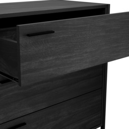 Hoxton 3 Drawer Black Chest of Drawers - LPD Home - Wilko - thumbnail 6