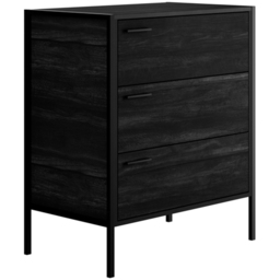 Hoxton 3 Drawer Black Chest of Drawers - LPD Home - Wilko - thumbnail 5