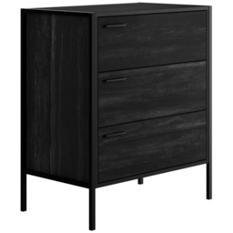 Hoxton 3 Drawer Black Chest of Drawers - LPD Home - Wilko - thumbnail 3