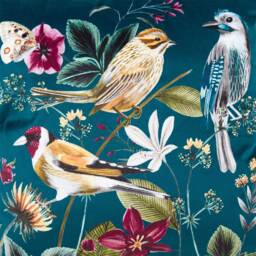 Midnight Garden Bird Cushion - Blue - Size: 43 x 43cm - Evans Lichfield - Wilko - thumbnail 3