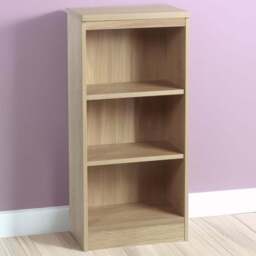R White Cabinets 3 Shelf Sandstone Mid Height Bookcase - Brown - Wilko - thumbnail 1