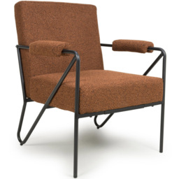 Oslo Speckled Burnt Orange Armchair - Size: Single - Shankar - Wilko - thumbnail 3