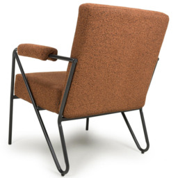 Oslo Speckled Burnt Orange Armchair - Size: Single - Shankar - Wilko - thumbnail 4