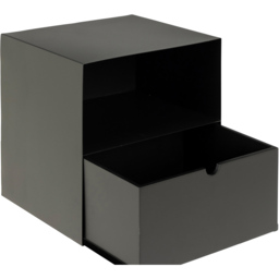 Florence Joliet Single Drawer Single Shelf Matt Black Wall Mounted Bedside Table - Furniture To Go - Wilko - thumbnail 5
