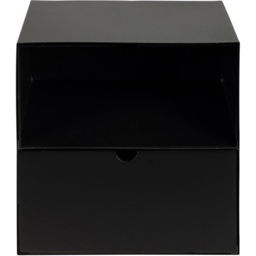 Florence Joliet Single Drawer Single Shelf Matt Black Wall Mounted Bedside Table - Furniture To Go - Wilko - thumbnail 4