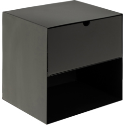Florence Joliet Single Drawer Single Shelf Matt Black Wall Mounted Bedside Table - Furniture To Go - Wilko - thumbnail 6