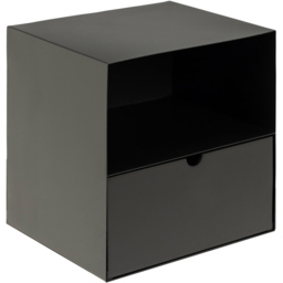 Florence Joliet Single Drawer Single Shelf Matt Black Wall Mounted Bedside Table - Furniture To Go - Wilko - thumbnail 3
