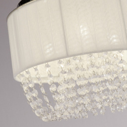 Lighting Collection Contessa White Ceiling Flush Light - Size: 32 x 17 x 32cm - White, Chrome and Clear - Wilko - thumbnail 5