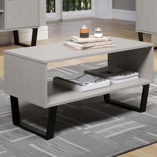 Texas Grey Open Coffee Table - Size: 45 x 91 x 46cm - Wilko - image 1