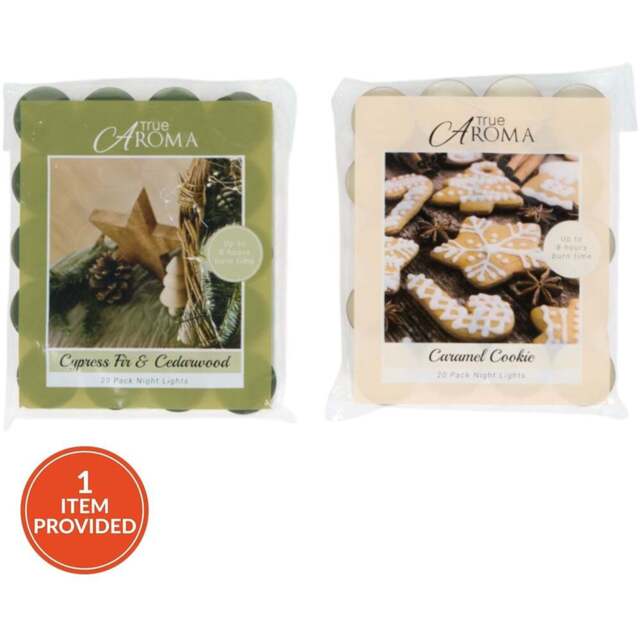 Pack of 20 Fir or Cookie Tealights - True Aroma - Wilko - image 1