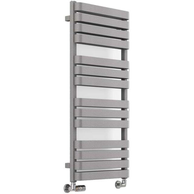 Terma Warp T Bold Salt n Pepper Heated Towel Rail 2660 BTU 1110 x 500mm - Size: 111 x 50 x 11.2cm - Grey - Wilko - image 1