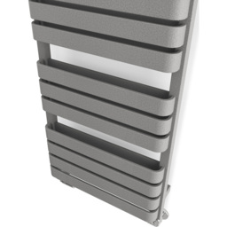 Terma Warp T Bold Salt n Pepper Heated Towel Rail 2660 BTU 1110 x 500mm - Size: 111 x 50 x 11.2cm - Grey - Wilko - thumbnail 6
