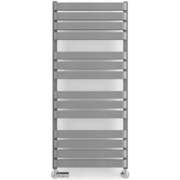 Terma Warp T Bold Salt n Pepper Heated Towel Rail 2660 BTU 1110 x 500mm - Size: 111 x 50 x 11.2cm - Grey - Wilko - thumbnail 4