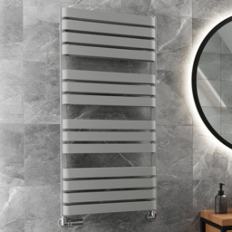 Terma Warp T Bold Salt n Pepper Heated Towel Rail 2660 BTU 1110 x 500mm - Size: 111 x 50 x 11.2cm - Grey - Wilko - thumbnail 3