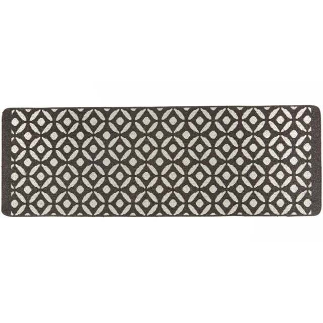 My Mat Charcoal Crescent Stain Resistant Runner 67 x 200cm - Size: 67 x 200 x 2cm - grey - Wilko - image 1