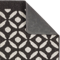 My Mat Charcoal Crescent Stain Resistant Runner 67 x 200cm - Size: 67 x 200 x 2cm - grey - Wilko - thumbnail 4